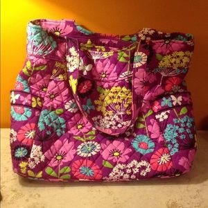 Vera Bradley Pleated Tote in Flutterby